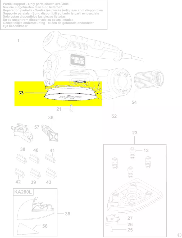 plateau de ponçage Black & Decker réf. 90548947